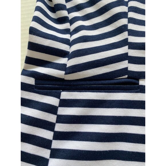 George Navy & White Striped Blazer Jacket Size 8 Nautical Office Core Academia - Picture 11 of 11